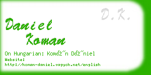 daniel koman business card